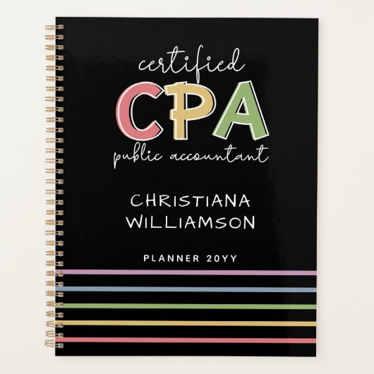 Gepersonaliseerde CPA Certified Public Accountant Planner (Voorkant)
