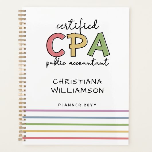Gepersonaliseerde CPA Certified Public Accountant  Planner (Voorkant)