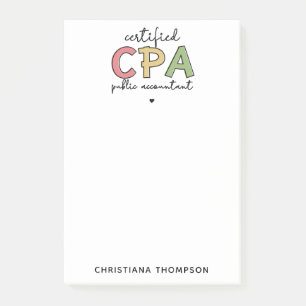 Gepersonaliseerde CPA Certified Public Accountant- Post-it® Notes