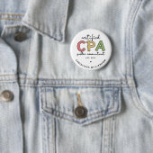 Gepersonaliseerde CPA Certified Public Accountant- Ronde Button 5,7 Cm (In situ)
