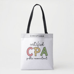 Gepersonaliseerde CPA Certified Public Accountant- Tote Bag
