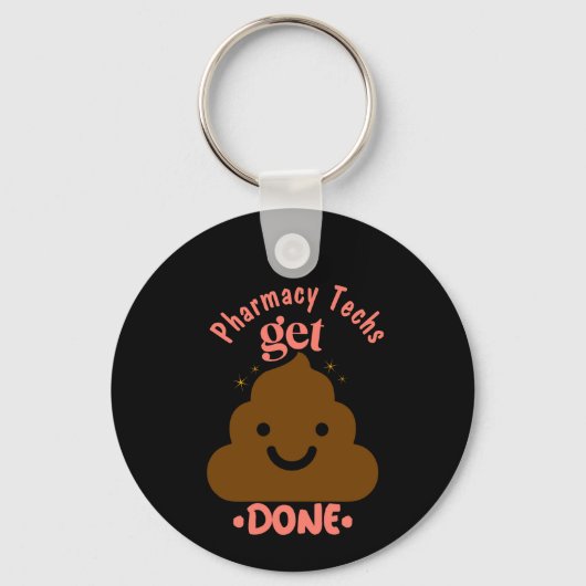Gepersonaliseerde CPhT Pharmacy Technician Emoji Sleutelhanger (Voorkant)