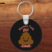 Gepersonaliseerde CPhT Pharmacy Technician Emoji Sleutelhanger (Voorkant)