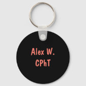 Gepersonaliseerde CPhT Pharmacy Technician Emoji Sleutelhanger (Achterkant)