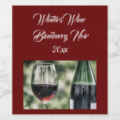 Gepersonaliseerde Cranberry wijnflessen | Foto Wijn Etiket (Enkel label)