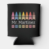 Gepersonaliseerde Crayon Leraar Naam Schattigee Ba Blikjeskoeler (Voorkant)