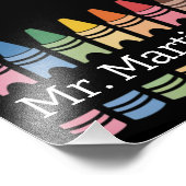 Gepersonaliseerde Crayon Leraar Naam Schattigee Ba Foto Afdruk (Hoek)