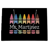 Gepersonaliseerde Crayon Leraar Naam Schattigee Ba Groot Cadeauzakje (Voorkant)