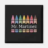 Gepersonaliseerde Crayon Leraar Naam Schattigee Ba Magneet (Voorkant)