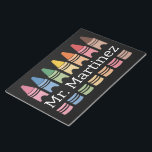 Gepersonaliseerde Crayon Leraar Naam Schattigee Ba Notitieblok<br><div class="desc">Gepersonaliseerde Crayon Leraar Naam Schattige Terug naar School</div>