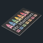 Gepersonaliseerde Crayon Leraar Naam Schattigee Ba Notitieblok<br><div class="desc">Gepersonaliseerde Crayon Leraar Naam Schattige Terug naar School</div>