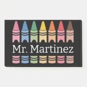 Gepersonaliseerde Crayon Leraar Naam Schattigee Ba Post-it® Notes (Voorkant)