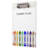 Gepersonaliseerde Crayon Star Design Class Klembord (Links)