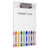Gepersonaliseerde Crayon Star Design Class Klembord (Rechts)