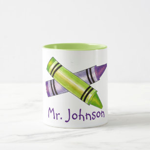 Gepersonaliseerde Crayons Kunstleraar artistieke M Mok