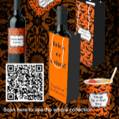 Gepersonaliseerde Crazy Cat Lady Halloween Wijn Cadeautas
