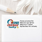 Gepersonaliseerde Crazy Chicken Lady Etiket (Insitu)