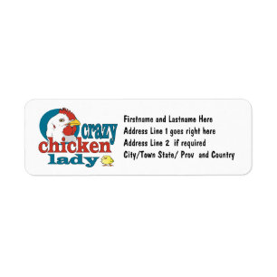 Gepersonaliseerde Crazy Chicken Lady Etiket