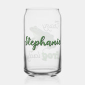 Gepersonaliseerde Crazy Frog Lady Kikker Liefhebbe Blikvorm Glas (Achterkant)