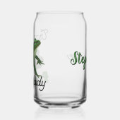 Gepersonaliseerde Crazy Frog Lady Kikker Liefhebbe Blikvorm Glas (Links)
