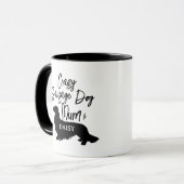 Gepersonaliseerde Crazy Sausage Dog Mum Tea Mok Gi (Voorkant links)