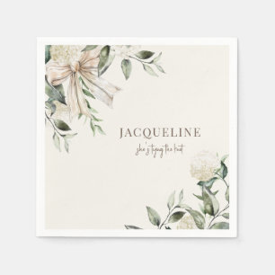 Gepersonaliseerde Cream Tying The Knot Shower Servet