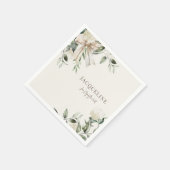 Gepersonaliseerde Cream Tying The Knot Shower Servet (Hoek)