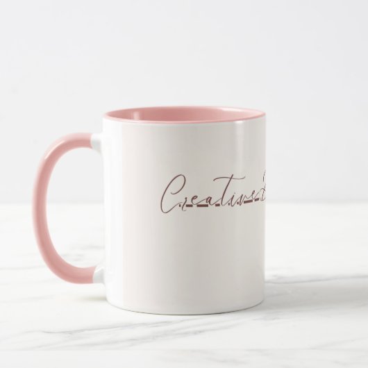 Gepersonaliseerde Creative Brain Mok - Roze Binnen (Links)