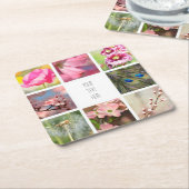 Gepersonaliseerde Creëer Uw Eigen Foto Collage   Kartonnen Onderzetters (Schuin)