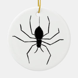 Gepersonaliseerde Creepy Spider Halloween Tree Orn Keramisch Ornament