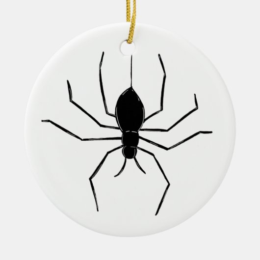 Gepersonaliseerde Creepy Spider Halloween Tree Orn Keramisch Ornament (Voorkant)