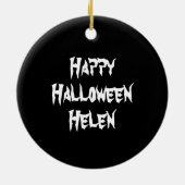 Gepersonaliseerde Creepy Spider Halloween Tree Orn Keramisch Ornament (Achterkant)