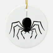Gepersonaliseerde Creepy Spider Halloween Tree Orn Keramisch Ornament (Voorkant)