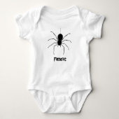 Gepersonaliseerde Creepy Spiders Halloween Baby Bo Romper (Voorkant)