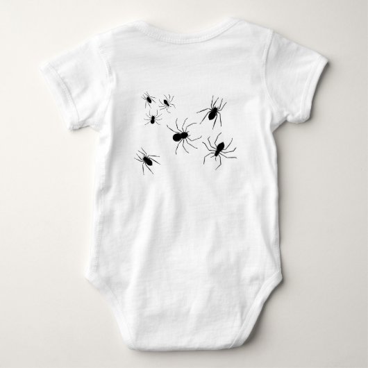 Gepersonaliseerde Creepy Spiders Halloween Baby Bo Romper (Achterkant)