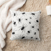 Gepersonaliseerde Creepy Spiders Halloween Cushion Kussen (Deken)