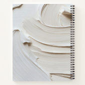 Gepersonaliseerde Crème Abstracte Penseelstreek Notitieboek (Achterkant)