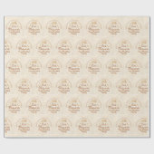 Gepersonaliseerde Crème Islamitisch Eid Mubarak Cadeaupapier (Vlak)