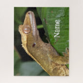 Gepersonaliseerde Crested Gecko Pet Lizard Legpuzzel (Verticaal)