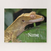 Gepersonaliseerde Crested Gecko Pet Lizard Legpuzzel (Horizontaal)