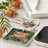 Gepersonaliseerde Crested Gecko Sleutelhanger (Voorkant Rechts)