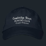 Gepersonaliseerde Crew Rowing Club Team & Rower Na Pet<br><div class="desc">Het perfecte pet voor iedereen die van roeien en hun club / team houdt. Dit hoogwaardige honkbalstijl pet heeft 3 regels aangepaste tekst - voeg de naam van uw bemanningsclub, de naam van de roeier, de naam van het evenement toe, enz. Verander eenvoudig de kleur van de tekst en het...</div>