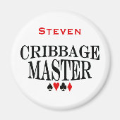 Gepersonaliseerde Cribbage meester Magneet (Voorkant)