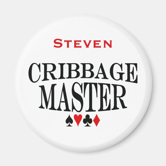 Gepersonaliseerde Cribbage meester Magneet (Voorkant)