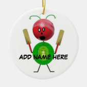Gepersonaliseerde Cricket Star Keramisch Ornament (Voorkant)