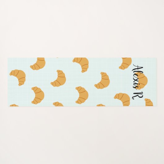 Gepersonaliseerde croissant Yoga Mat (Achterkant (horizontaal))