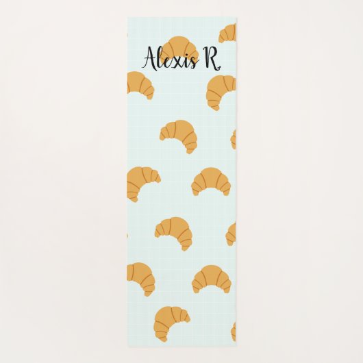 Gepersonaliseerde croissant Yoga Mat (Achterkant)