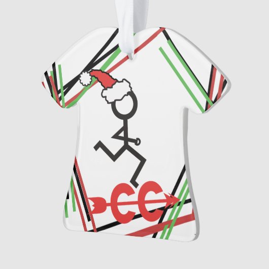 Gepersonaliseerde cross-country Kerstloopner © Ornament (voorkant)