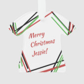 Gepersonaliseerde cross-country Kerstloopner © Ornament (achterkant)