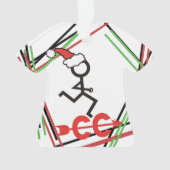 Gepersonaliseerde cross-country Kerstloopner © Ornament (voorkant)